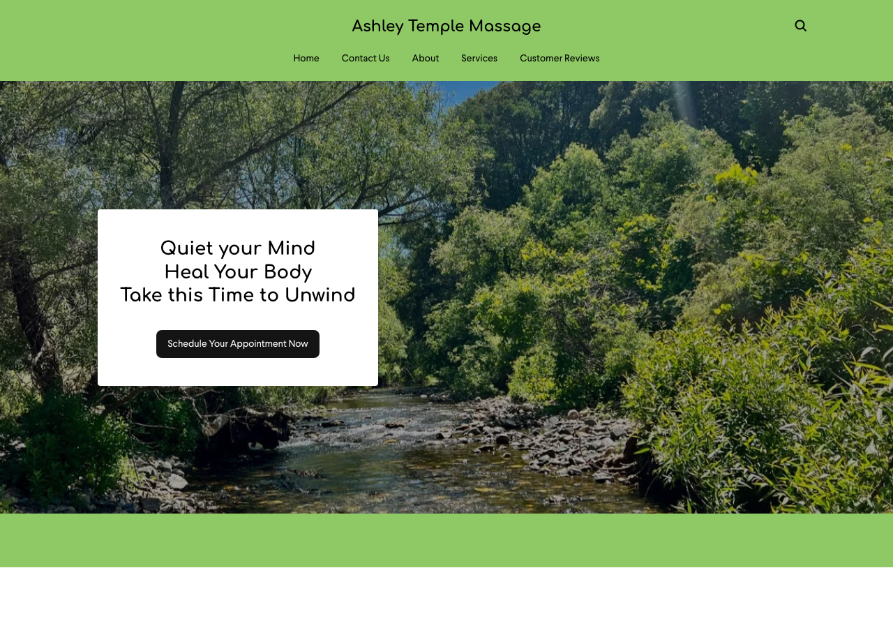 Ashley Temple Massage website